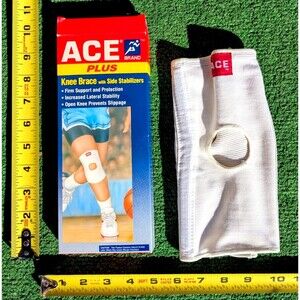 ACE Brand Level2 Support Compression Open Knee Brace w/Side Stabilizers Sz S NIB